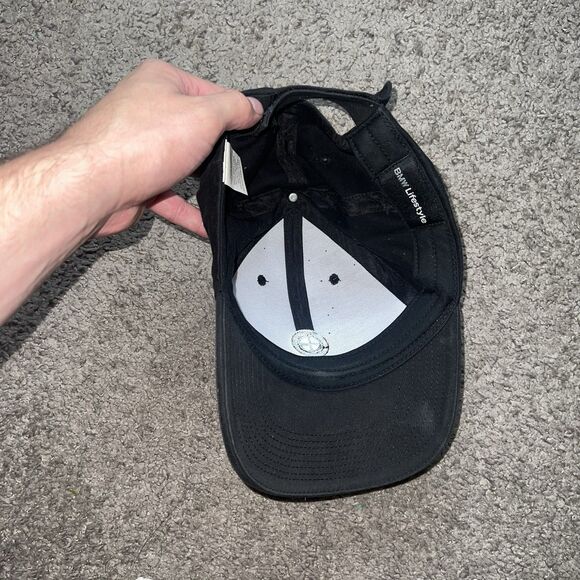 BMW Lifestyle Cap Hat Men's Black Hook & Loop Strap Embroidered BMW Logo - Picture 6 of 6